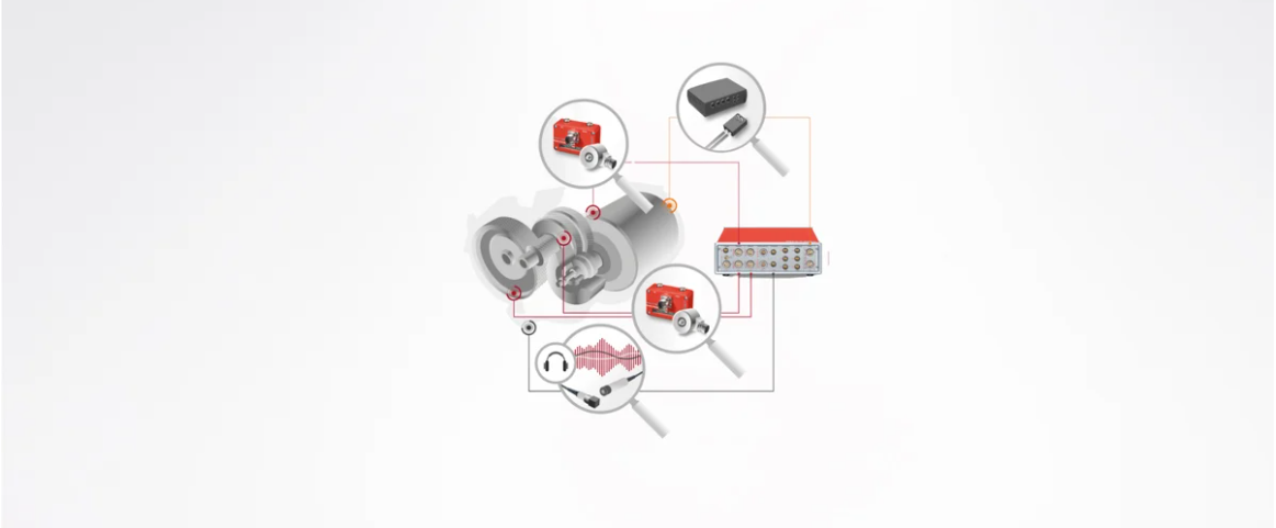 Image of electric axle drive for analysing NVH, vibrations and noise behaviour in electric vehicles.