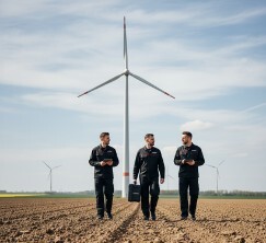 Essais télévisés des réducteurs d'éoliennes